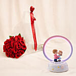 15 Red Roses Posy Led Love Lamp