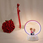 15 Red Roses Posy Led Love Lamp