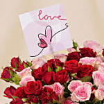 Spray Roses in Premium Ceramic Vase for Valentines