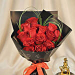 15 Red roses and Muscial Globe