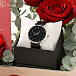 Roses and Watch Gift Box for Valentine's Day