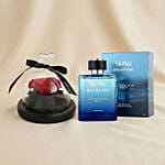 Valentines Day Forever Red Rose and Perfume Gift For Him