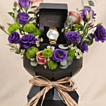 Watch and flowers Valentine Gift for Men