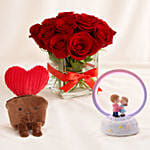 15 Red Roses Vase combos for Vday