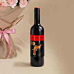 24 Carnations love Bouquet with Wine