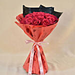 35 Dark Pink Roses Bouquet for Valentines