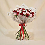 Carnation & Red Roses Bouquet for Valentines