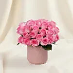 Premium Vase Pink Rose Valentine&rsquo;s Day Gift