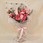 Roses & Carnation Blush Bouquet for Valentines