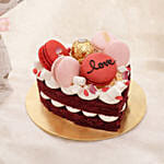 Roses & Carnation Blush Bouquet with Cake