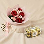 Eternal Love Valentine Roses Bouquet with Chocolates