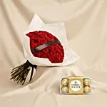 35 Red Roses Expression Bouquet with Chocolates