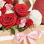 Roses Chocolate and Teddy Gift For Valentines Day