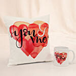 You & Me Cushion & Mug