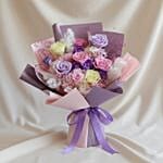 Pretty Preserved Valentine 2 in 1 bouquet with built-in vase