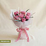 Pink Preserved Roses Bouquet Valentines