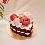 Valentines 99 Red Roses Bouquet with Cake