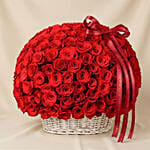 199 Red Roses Basket Gift Arrangement