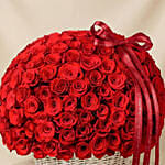 199 Red Roses Basket Gift Arrangement