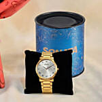 24 Red & Pink Roses Valentines Bouquet and Watch For Him