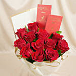 12 Roses and Chocolates Bouquet for Valentine's