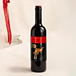 15 Red Roses Posy and Wine