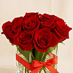15 Red Roses Vase for Valentine's Days