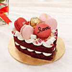 15 Red Roses Vase with Cake For Valentine's