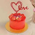 24 Carnations love Bouquet with Cake for Vday