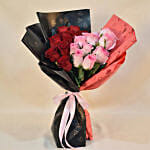 24 Red n Pink Roses Valentine's Day Bouquet
