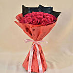 35 Dark Pink Roses Bouquet for Valentine's Day