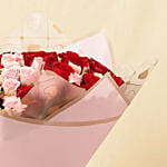 Elegant Duo of Roses Bouquet for Valentine's Day