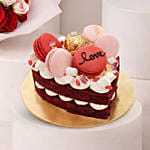 Eternal Love Valentine's Day Roses Bouquet with Cake