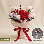 Forever in Blooms Red Rose 2 in 1 bouquet with built-in vase