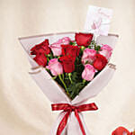 Love Expresssion Roses Bouquets with Cake