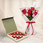 Love Expresssion Roses Bouquets with Chocolates