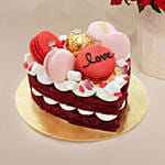 Roses and Carnations in Premium Vase with Cake For Vday