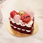 Roses n Carnation Blush Bouquet with Cake