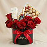 Roses, Rochers and Mini Moet Wine Gifts For Valentines Day