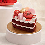 Rosy Reverie 18 Roses Bouquet with Cake for Valentine's