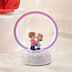 Rosy Reverie 18 Roses Bouquet with Led Love Lamp For Valentine's