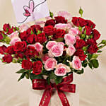 Spray Roses in Premium Ceramic Vase for Valentine