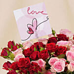 Spray Roses in Premium Ceramic Vase for Valentine