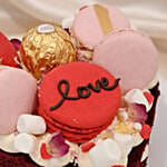 Valentine's Day Red Velvet Macarons Cake 650g