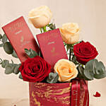 Valentine's Day Roses and Chocolate Box