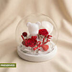 Forever Yours Teddy Rose Dome Gift