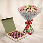 Joy of Love Spray Roses Bouquet with Chocolates