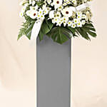 Serene Mixed Flowers Brown Stand Arrangement