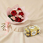 Eternal Love Valentine's Roses Bouquet with Chocolates
