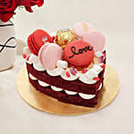 Blush of Love Roses and Cake for Valentine's